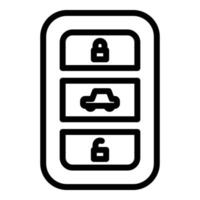 Lock smart key car icon, outline style vector