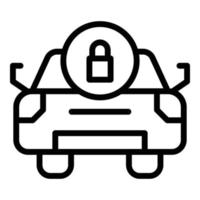 Car keyless system icon, outline style vector