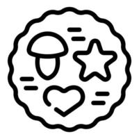 Cookie molds icon, outline style vector