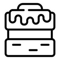 Cookie molds cream cake icon, outline style vector