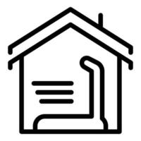 Home training icon, outline style vector