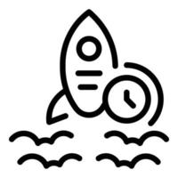 Rocket career icon, outline style vector