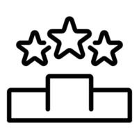 Star career icon, outline style vector