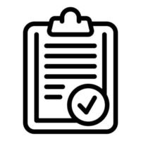 Clipboard career icon, outline style vector