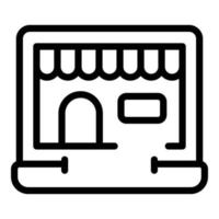 Campaign shop icon, outline style vector