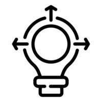 Creative bulb campaign icon, outline style vector