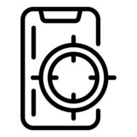 Target audience icon, outline style vector