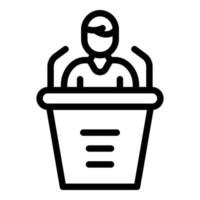 Campaign speaker icon, outline style vector