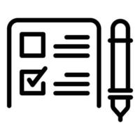 Campaign survey icon, outline style vector