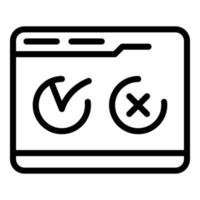 Voting online icon, outline style vector