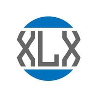 diseño de logotipo de letra xlx sobre fondo blanco. concepto de logotipo de círculo de iniciales creativas xlx. diseño de letras xlx. vector