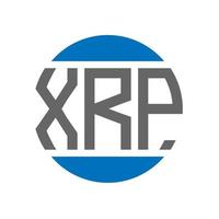 XRP letter logo design on white background. XRP creative initials circle logo concept. XRP letter design. vector