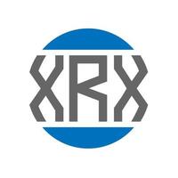 XRX letter logo design on white background. XRX creative initials circle logo concept. XRX letter design. vector