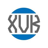 diseño de logotipo de letra xvk sobre fondo blanco. Concepto de logotipo de círculo de iniciales creativas xvk. diseño de letras xvk. vector