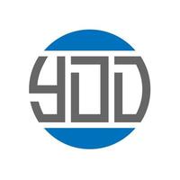 YDD letter logo design on white background. YDD creative initials circle logo concept. YDD letter design. vector