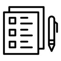 Democracy checklist icon, outline style vector