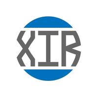 XIR letter logo design on white background. XIR creative initials circle logo concept. XIR letter design. vector