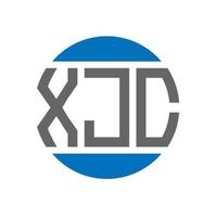 diseño de logotipo de letra xjc sobre fondo blanco. xjc creative initials circle logo concepto. diseño de letras xjc. vector