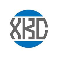 diseño de logotipo de letra xkc sobre fondo blanco. concepto de logotipo de círculo de iniciales creativas xkc. diseño de letras xkc. vector