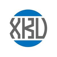 XKU letter logo design on white background. XKU creative initials circle logo concept. XKU letter design. vector