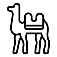 Safari camel icon, outline style vector