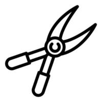 Secateurs tool icon, outline style vector