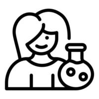 Research scientist icon, outline style vector