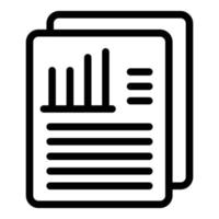 Career report icon, outline style vector