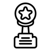 Competition trophy icon, outline style vector