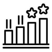 Career chart icon, outline style vector