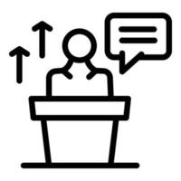 Career speaker icon, outline style vector