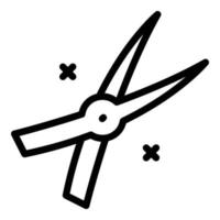 Beauty scissors icon, outline style vector
