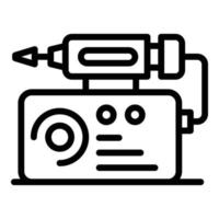 Manicure machine icon, outline style vector