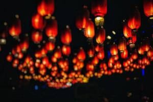 Defocused chinese new year background photo