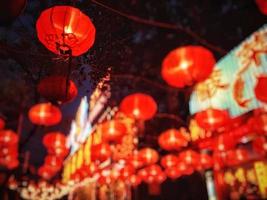 Defocused chinese new year background photo