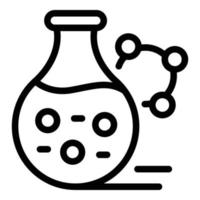 Scientist flask icon, outline style vector