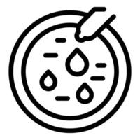 Scientist experiment icon, outline style vector