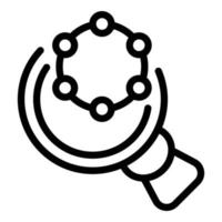 Scientist magnifier icon, outline style vector