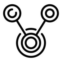 Scientist molecule icon, outline style vector