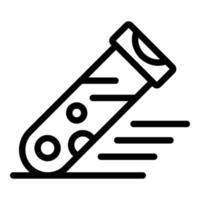 Biology test tube icon, outline style vector