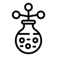 Chemical pot icon, outline style vector