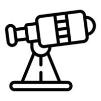 Telescope icon, outline style vector