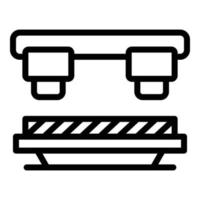 Robotic press machine icon, outline style vector