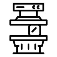 Work press machine icon, outline style vector