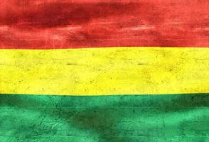 Bolivia flag - realistic waving fabric flag photo