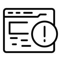 Webpage malware icon, outline style vector