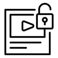 Video malware icon, outline style vector