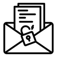 Malware email icon, outline style vector