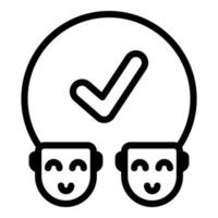 Crew people icon, outline style vector