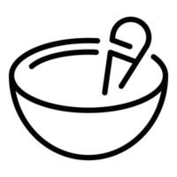 Spiritual bowl icon, outline style vector